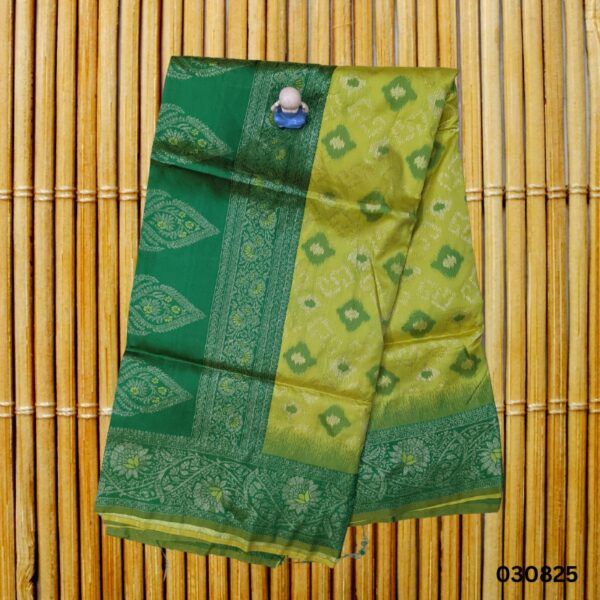 Vibrant Green Soft Silk Patola Saree