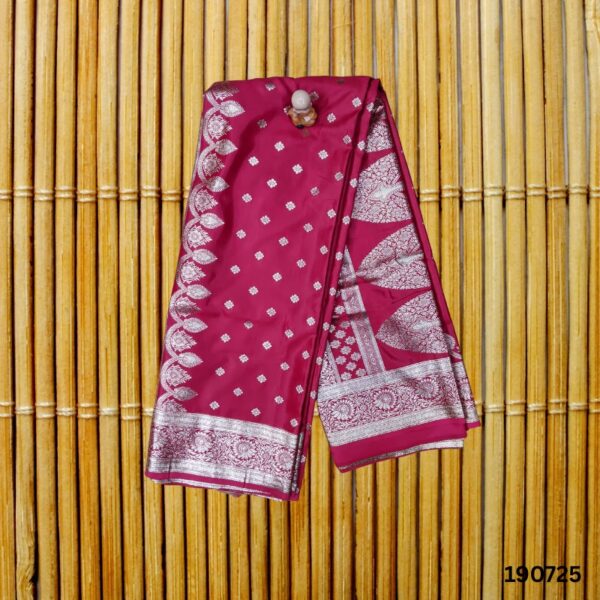 Majestic Pink Mushru Banarasi Designer Saree
