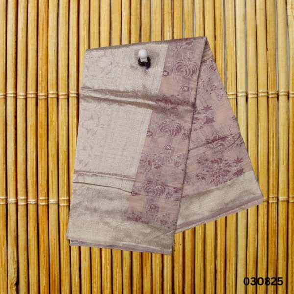 Cream Soft Silk Weaving Designer Saree